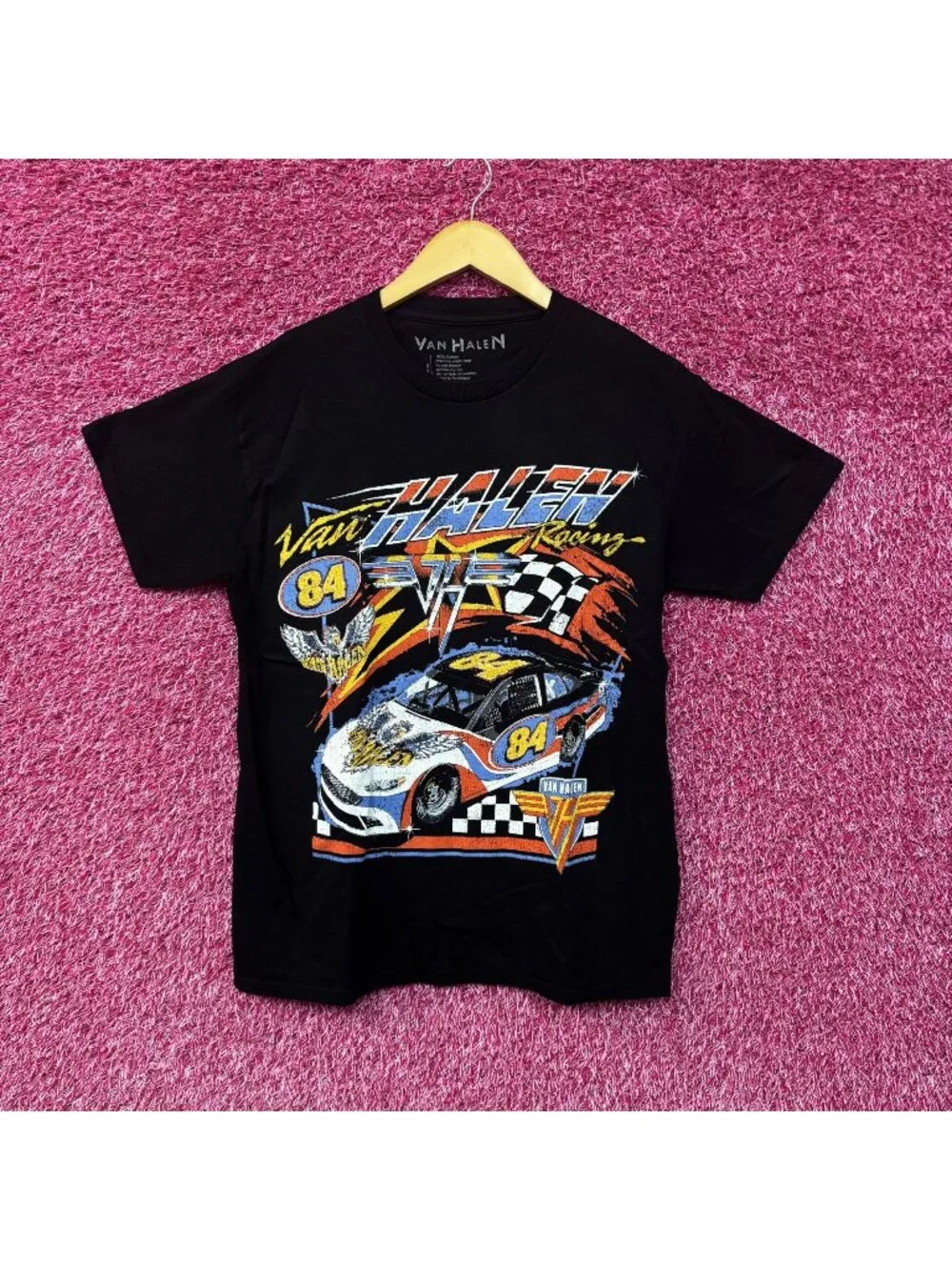 Van Halen Racing Black Graphic T-Shirt Small